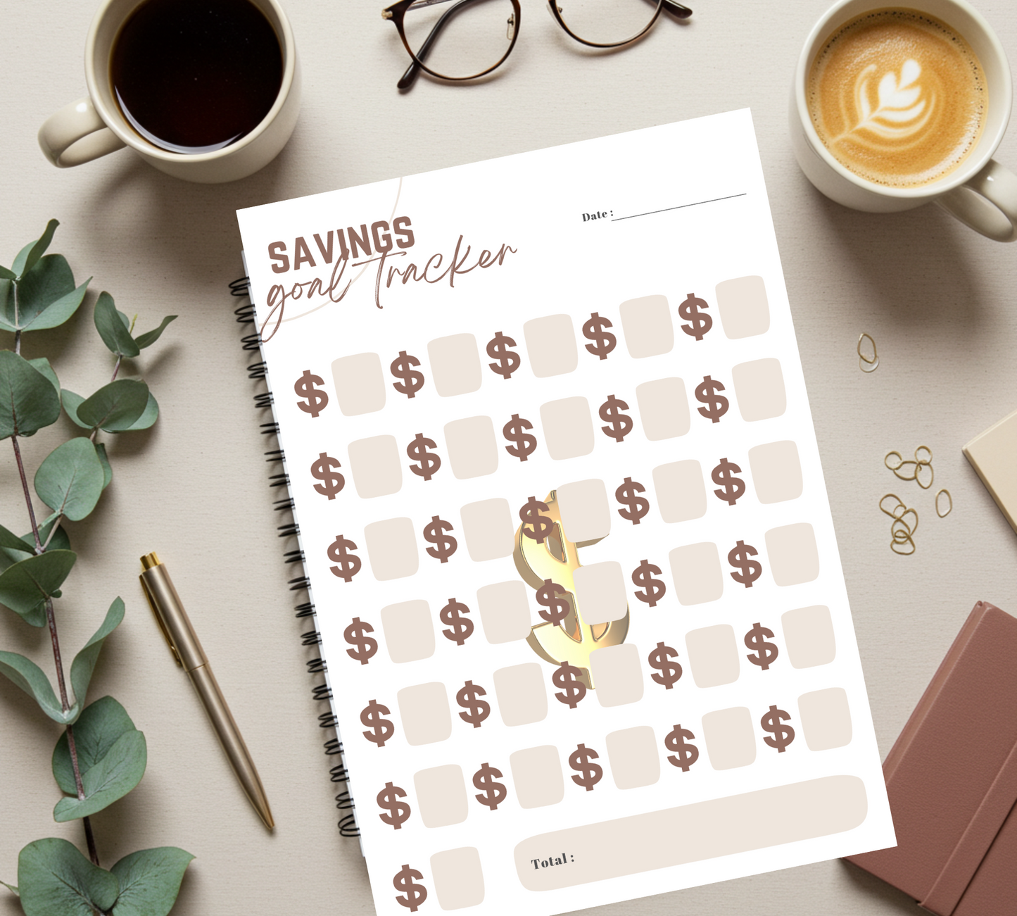 “Golden Stack – Elegant Savings Goal Tracker Template”