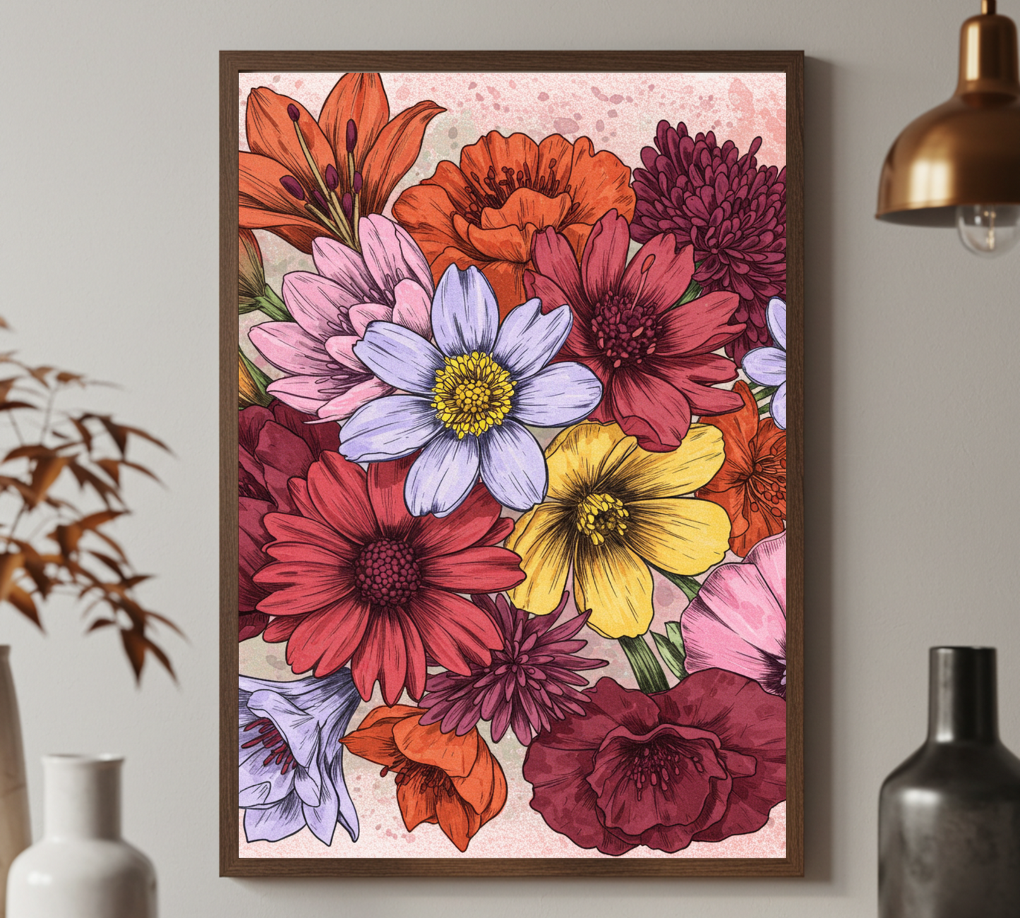 Boho Bloom – Vibrant Floral Printable Wall Art