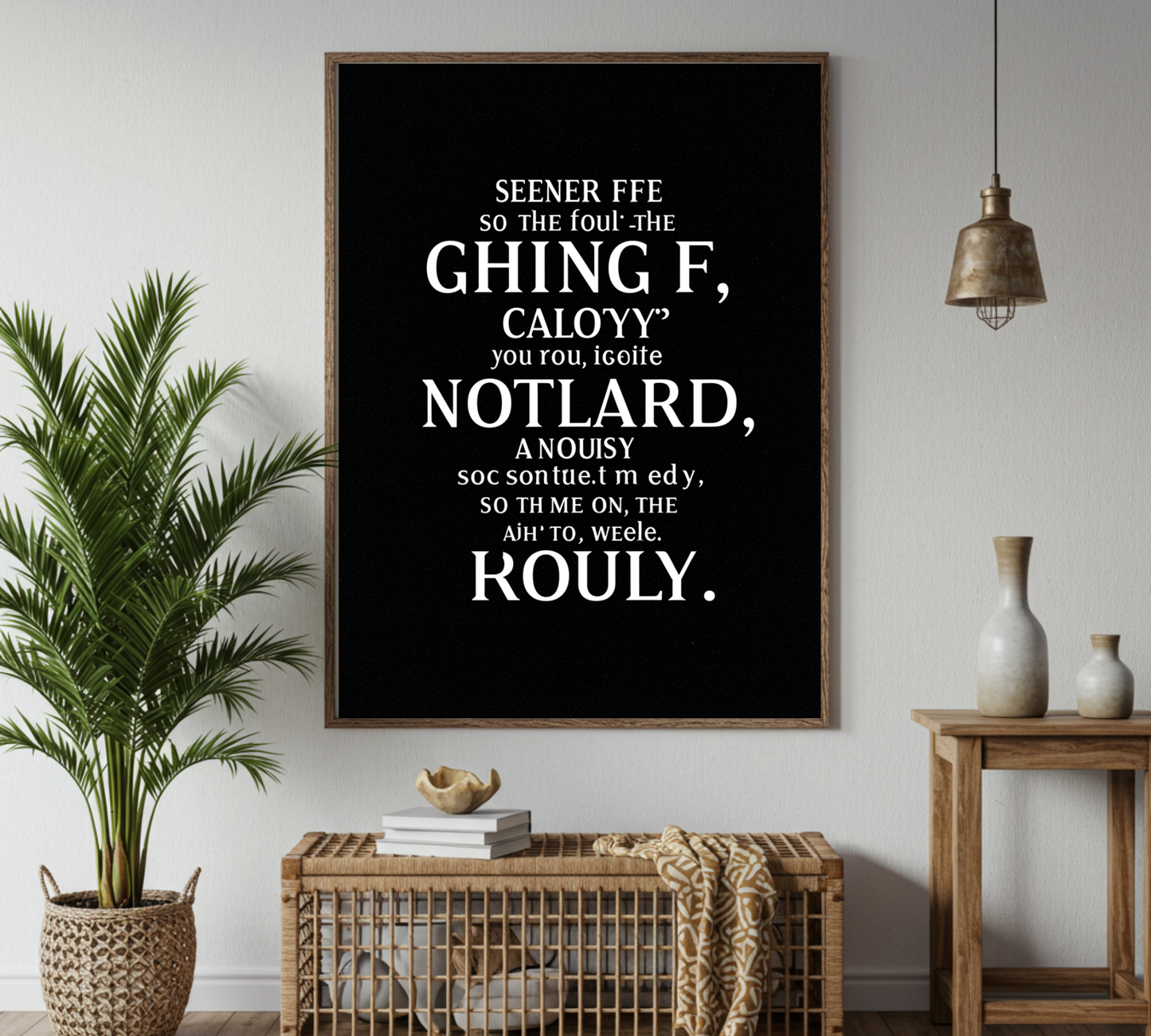“Bold Contrast – Modern Abstract Typography Printable”