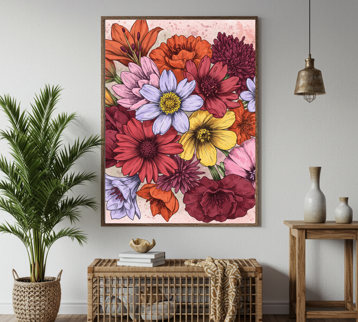 Boho Bloom – Vibrant Floral Printable Wall Art