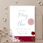“Blush & Rose – Burgundy Floral Wedding Invitation Template”