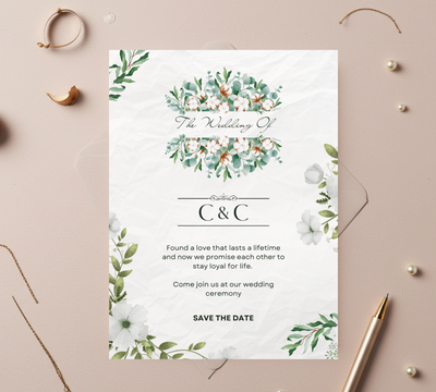 “Minimal Watercolor – Editable Wedding Invitation Template”
