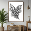 "Ink Bloom" – Black & White Floral Printable Wall Art (Digital Download)
