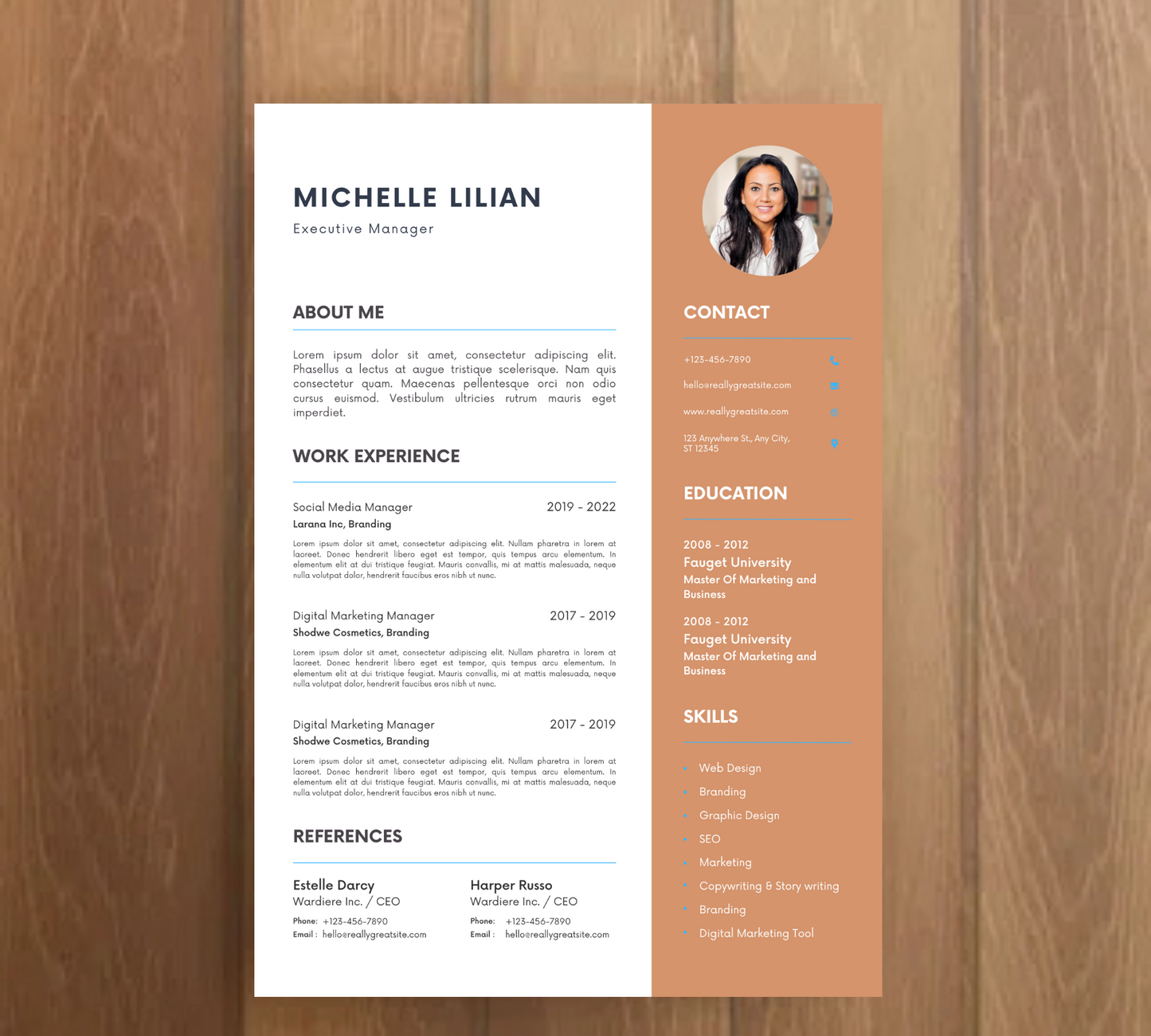 “ProEdge – Executive Modern Resume Template for Canva”